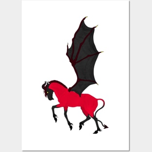 Halloween Horse Design - Yellow Eyes Posters and Art